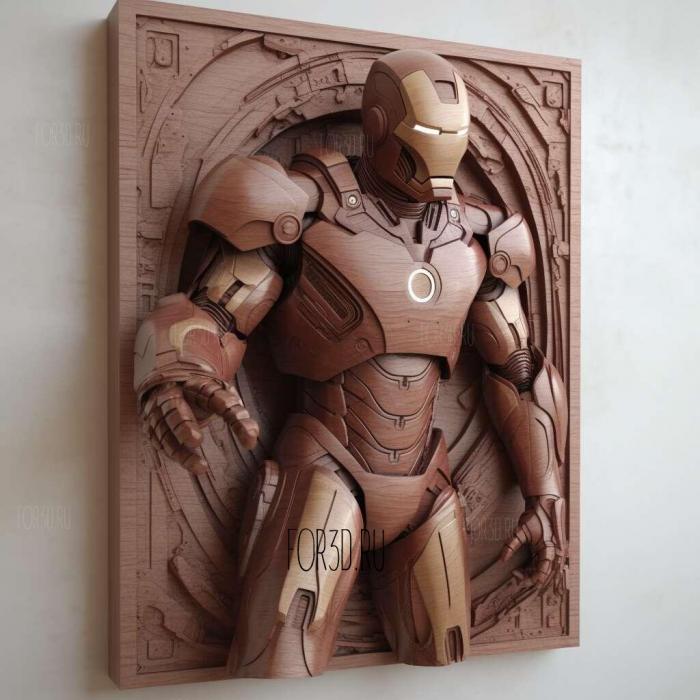 Iron Man 2 3 stl model for CNC